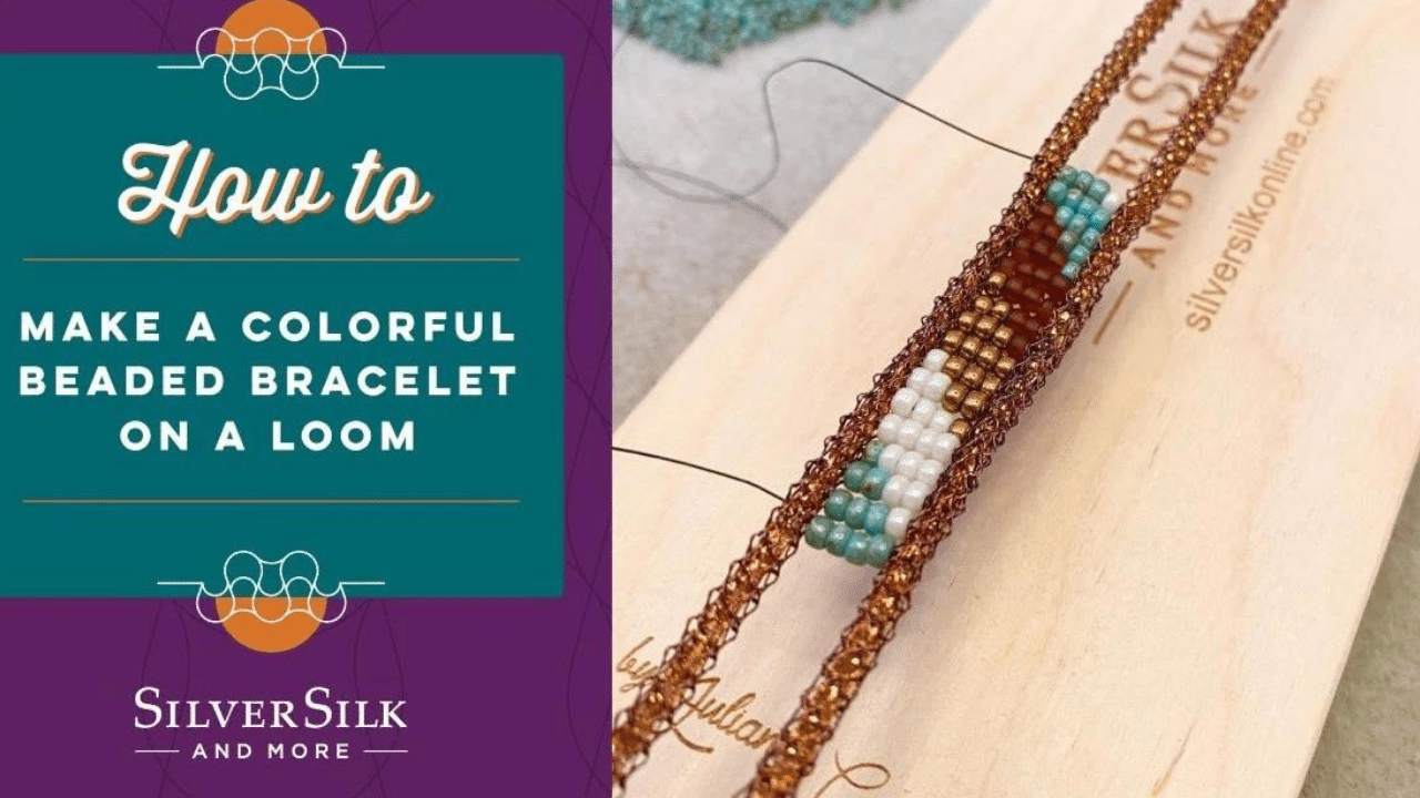 Easy DIY Beaded Loom Bracelet with SilverSilk