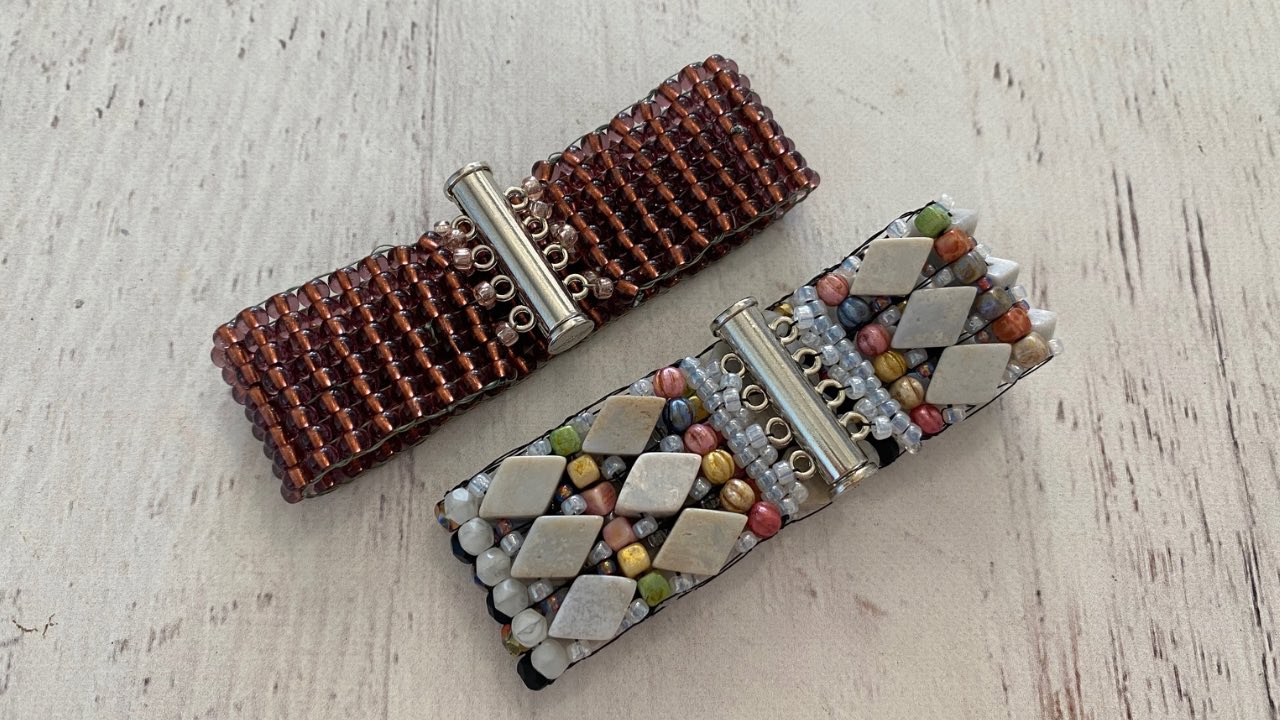 How to Finish a Loom Bracelet with Multi Strand Slide Clasp - Jewel Loom School with Jewels