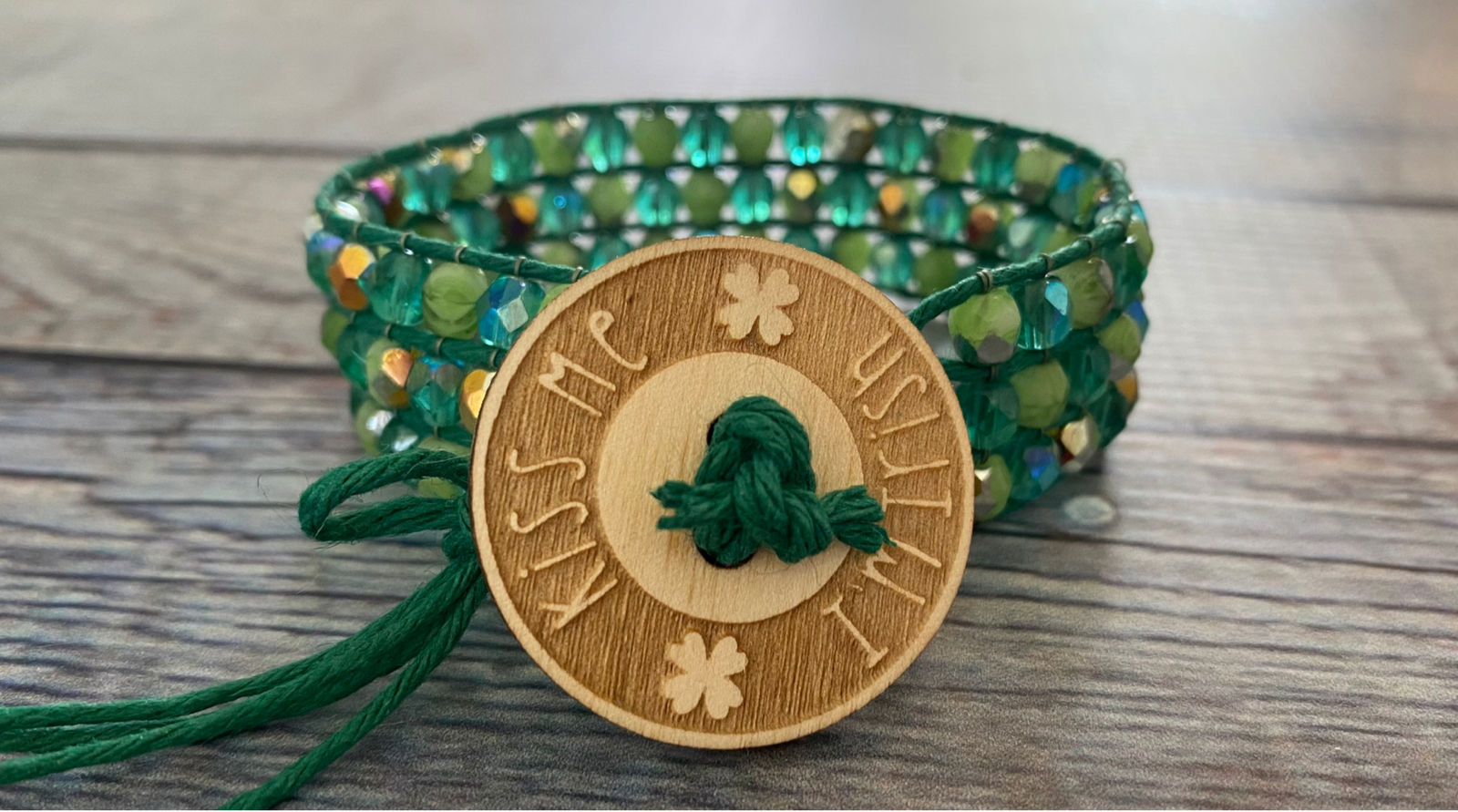 Kiss Me I'm Irish Bracelet Cuff