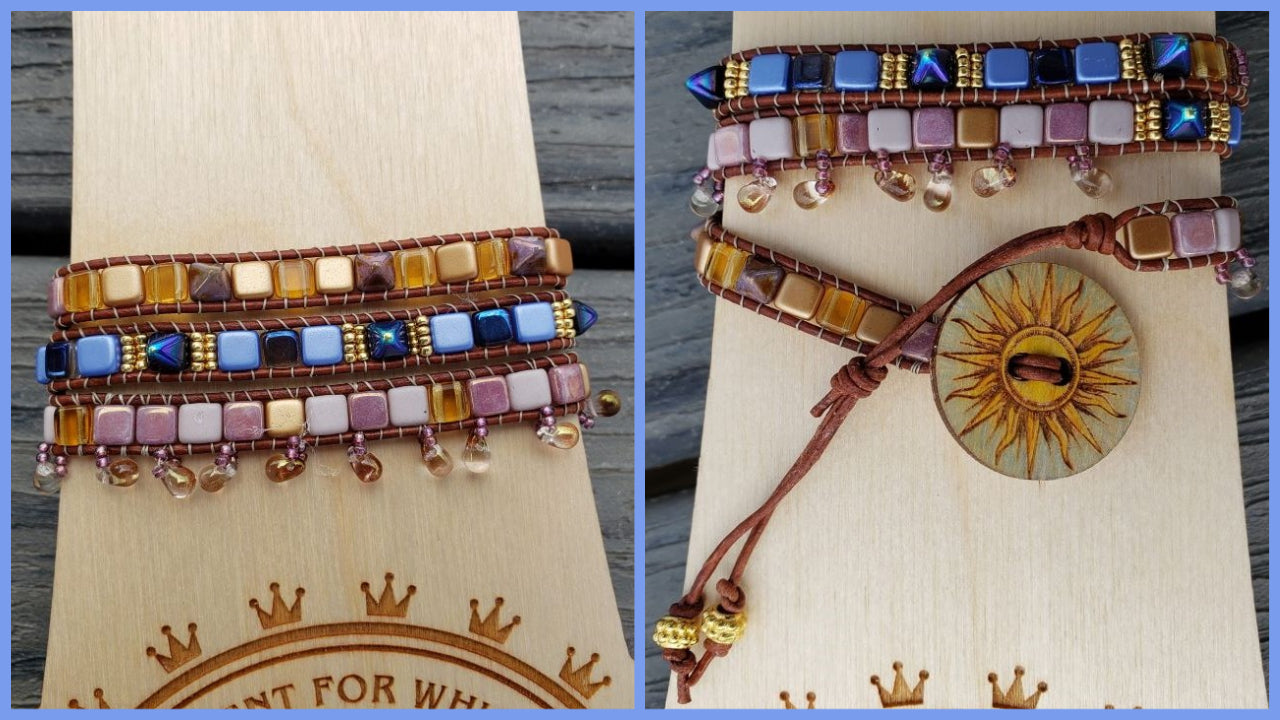 Finishing Bracelet with Button, Using Barrel or Overhand Knots