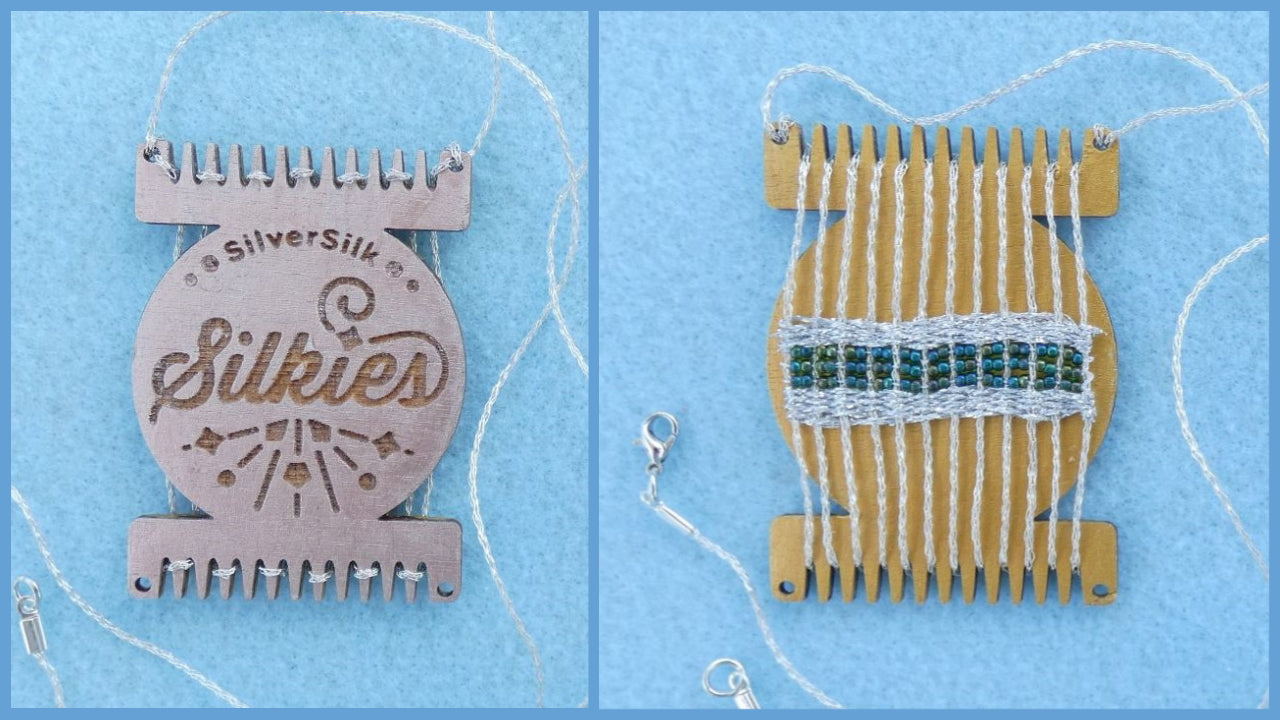 How to Decorate the SilverSilk Silkies Pendant with 3-Needle Chain - Jewel Loom School with Joan