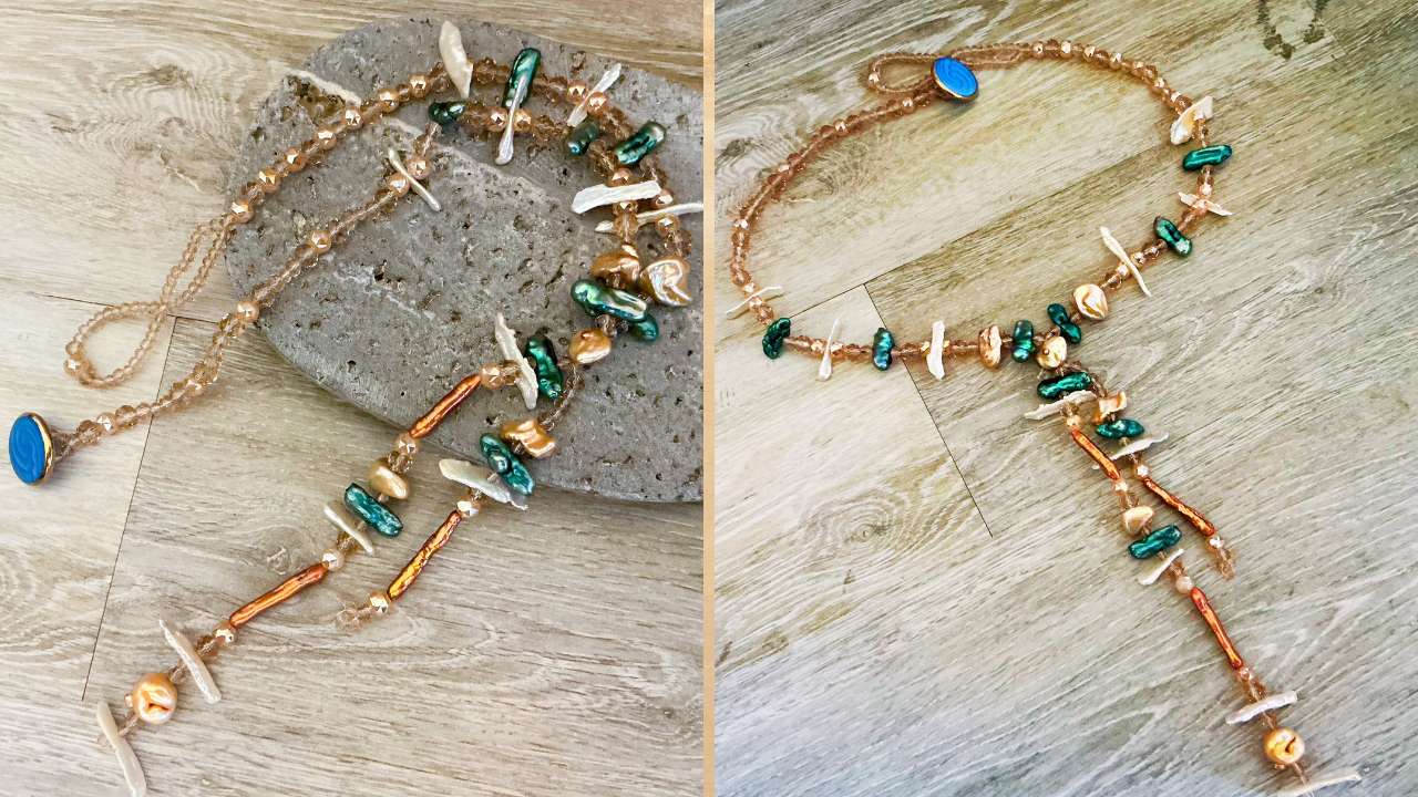 Fresh Water Pearl Necklace by Hand