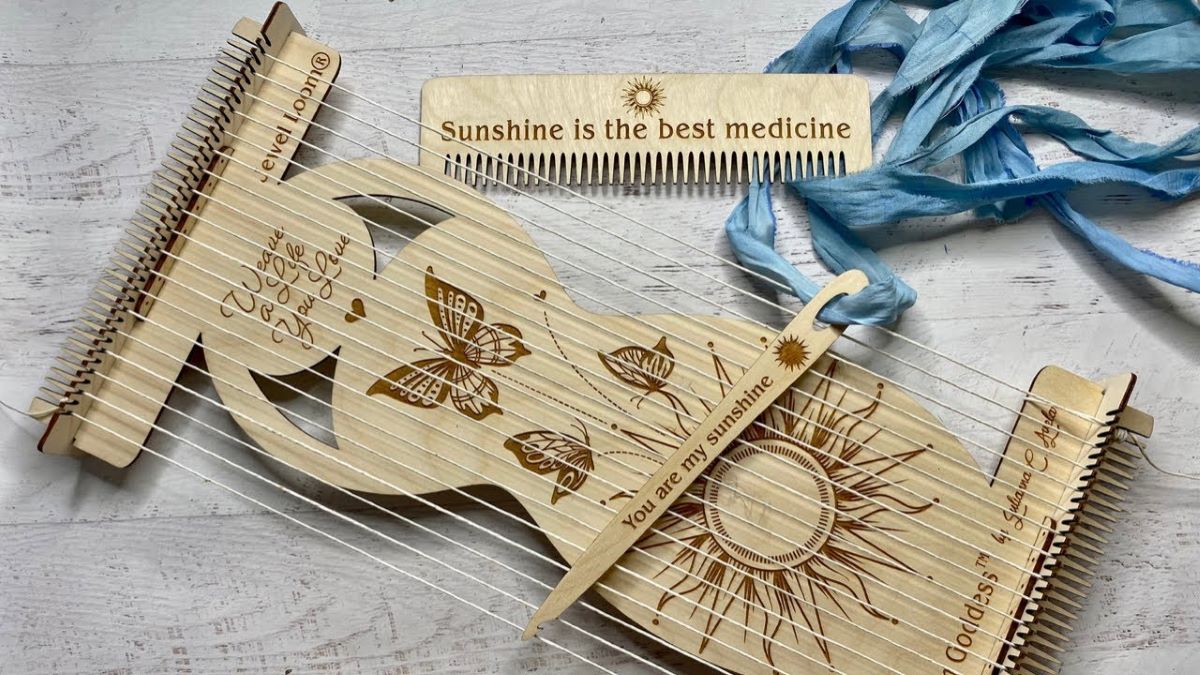 How To Warp Your Large Sun Weaver Loom with Julianna Jewels