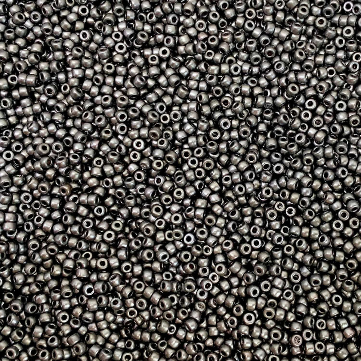 Czech Glass Pressed Seed Beads Crystal Bronze Gunmetal Size 11/0