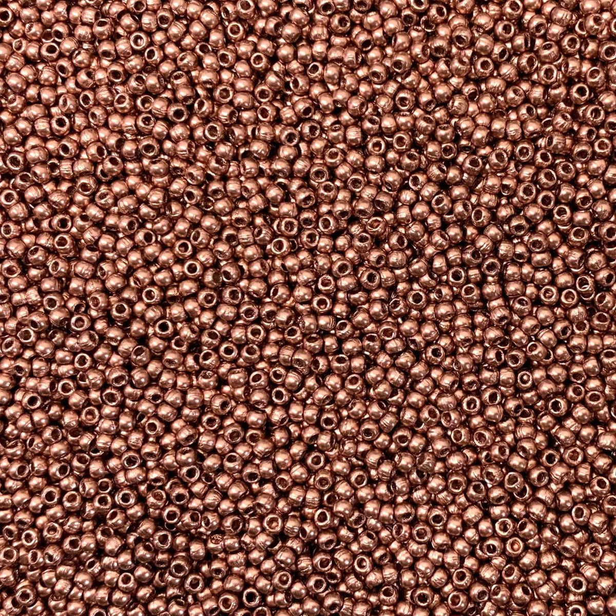 Czech Glass Pressed Seed Beads Vintage Copper Size 11/0