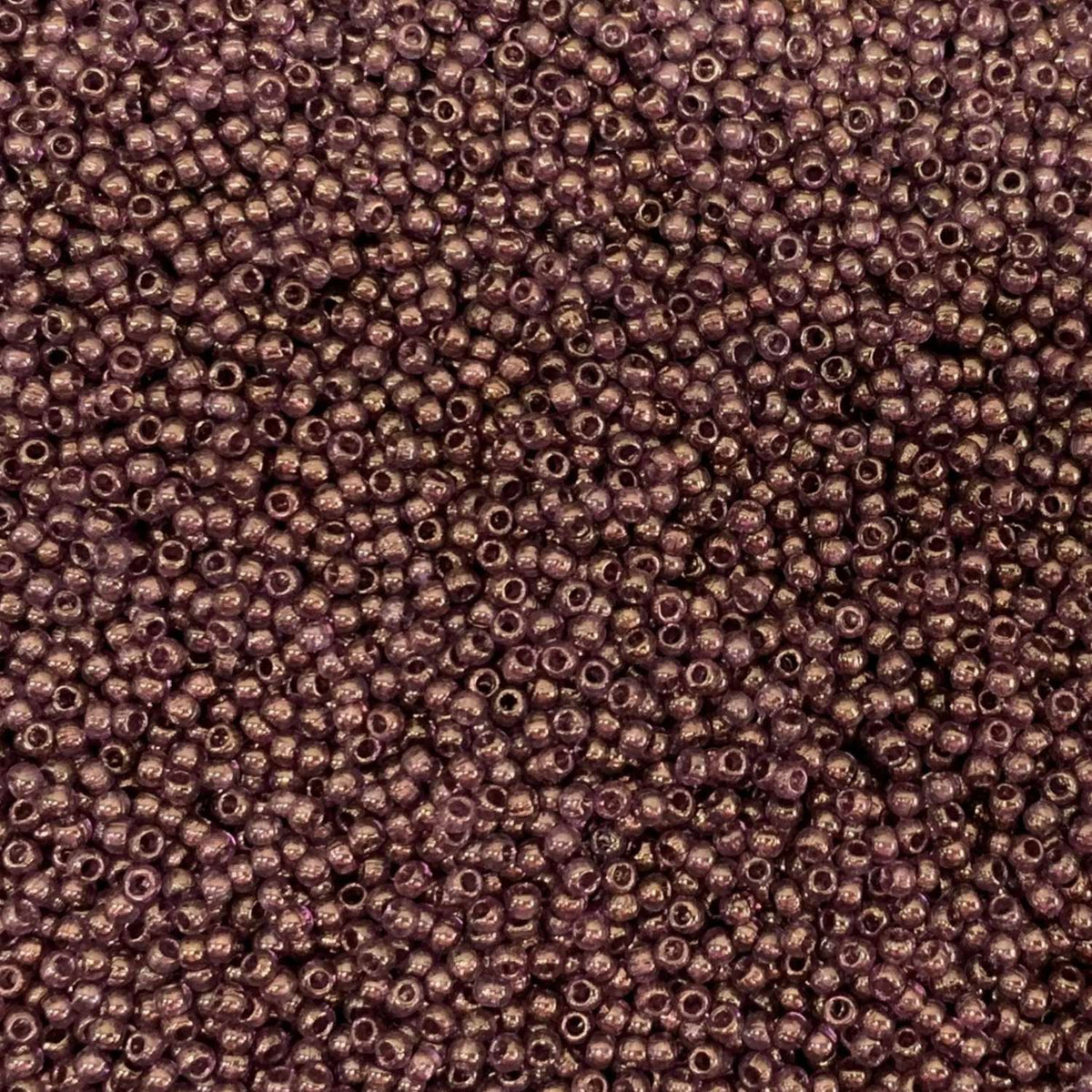 Czech Glass Pressed Seed Beads Crystal Bronze Luster Size 11/0