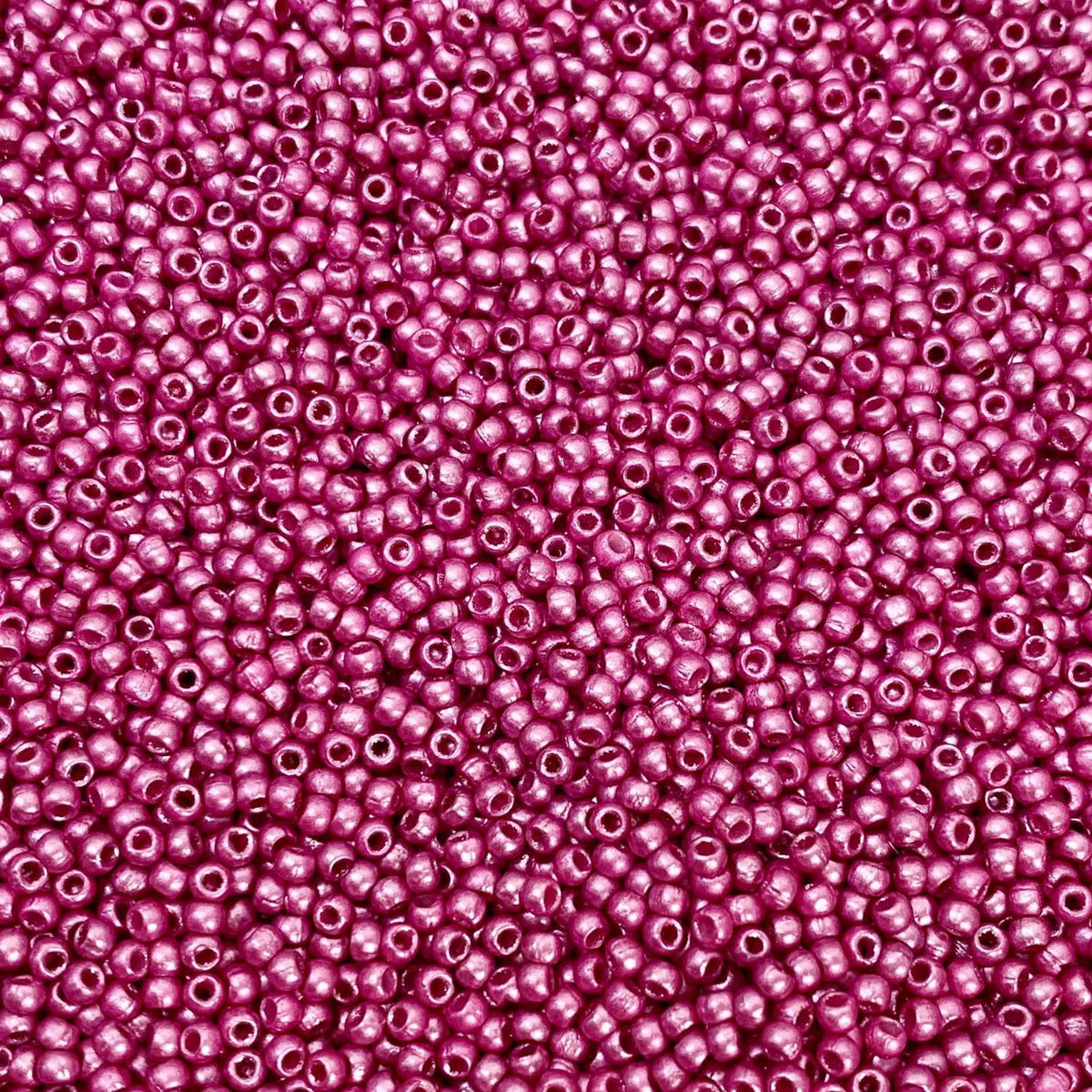 Czech Glass Pressed Seed Beads Pearl Shine Light Fuchsia Size 11/0