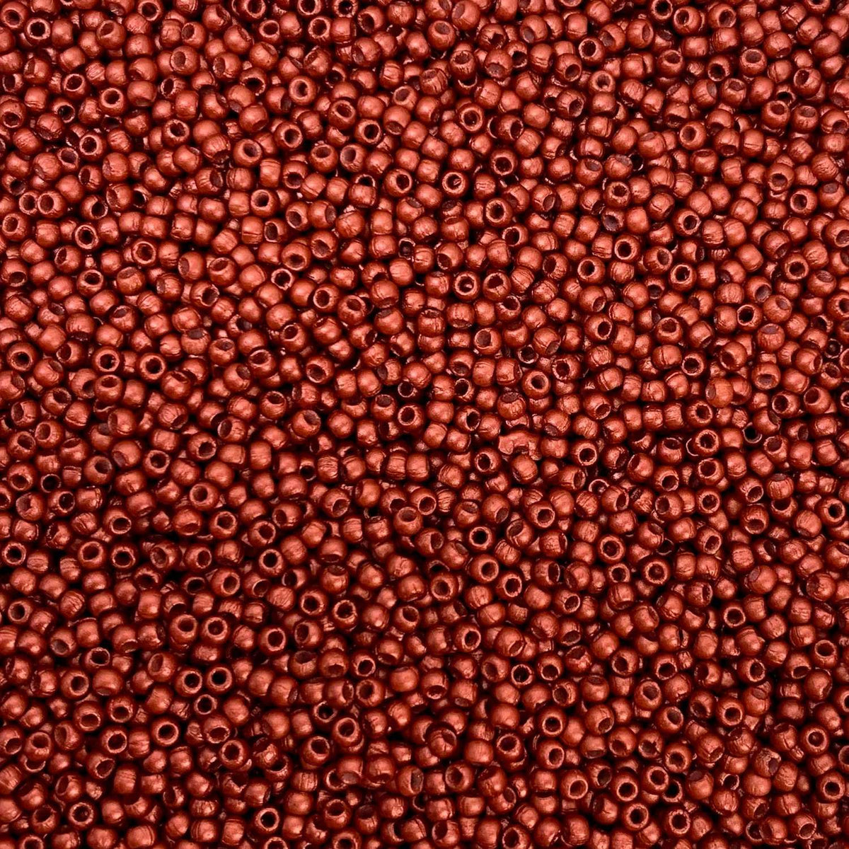 Czech Glass Pressed Seed Beads Lava Red Size 11/0