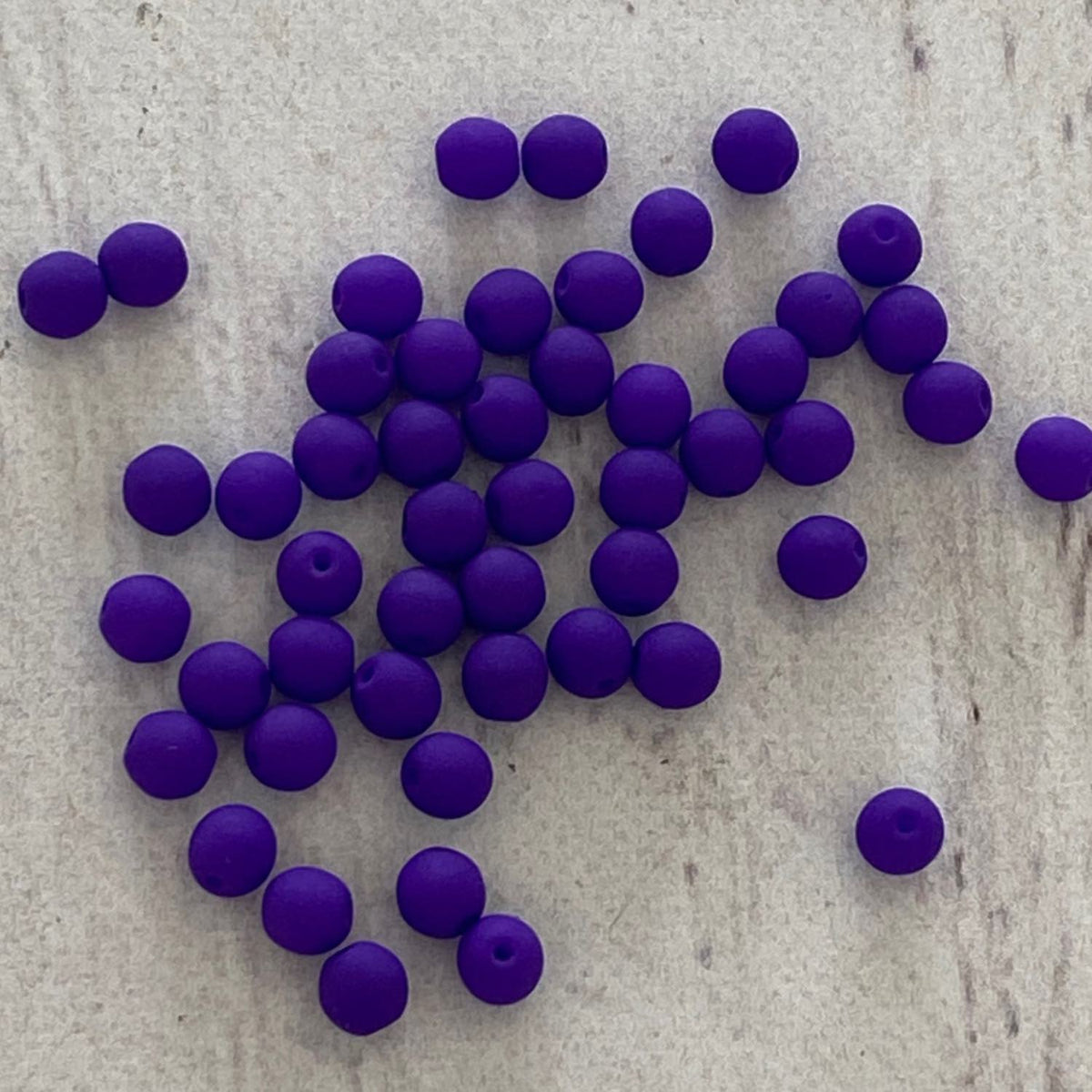 Czech Glass Preciosa Ornela 4mm Druk Autumn Collection Purple 50pcs