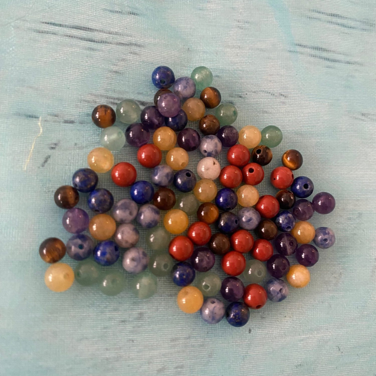 Multi Matte Stone Mexico/Brazil 4mm Bead Strand