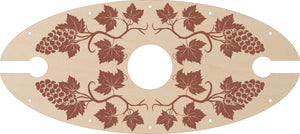 Sustainable Baltic Birch Designer Two Slide Stemware Wine Caddie Grapevine