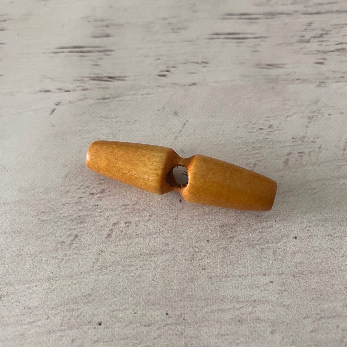 Wood Button Light Brown 1 hole approx 35mm 1 piece