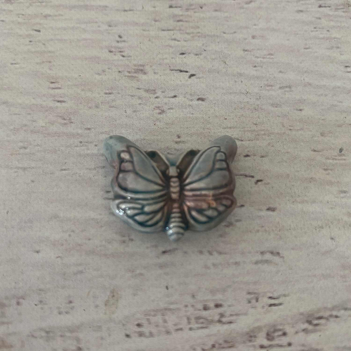RAKU Fired Butterfly Bead with Hole 1 Piece