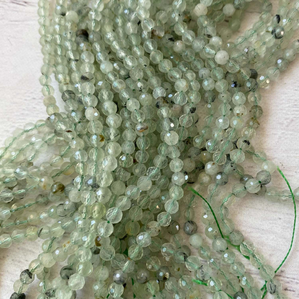 Prehnite Gemstone Round Approx 5mm