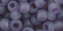 TOHO Seed Beads Round 3/0 Tube 2.5" Transparent Frosted Sugar Plum