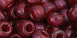 TOHO Seed Beads Round 3/0 Tube 2.5" Gold Lustered Raspberry