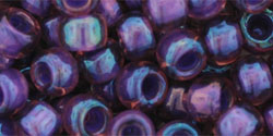 TOHO Seed Beads Round 3/0 Tube 2.5" Inside Color Rainbow Rosaline Opaque Purple Lined