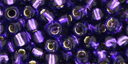 TOHO Round 6/0 Tube 2.5" Silver Lined Purple