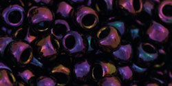 TOHO Seed Beads Round 6/0 Tube 2.5" Metallic Iris Purple