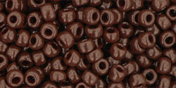 TOHO Seed Beads Round 8/0 Tube 2.5" Opaque Oxblood