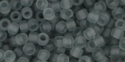 TOHO Seed Beads Round 8/0 Tube 2.5" Transparent Frosted Lt Gray