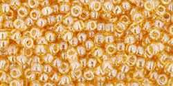 TOHO Round 11/0 Tube 2.5" Transparent Lustered Lt Topaz