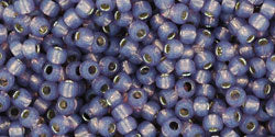 TOHO Seed Beads Round 11/0 Tube 2.5" Silver Lined Milky Lavender