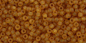 TOHO Seed Beads Round 11/0 Tube 2.5" Transparent Frosted Dk Topaz