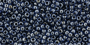 TOHO Round 11/0 Tube 2.5" : Inside Color Transparent Luster Navy Blue