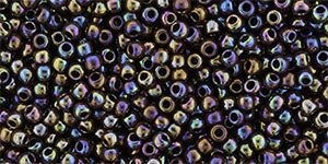 TOHO Seed Beads Round 11/0 Tube 2.5" Opaque Rainbow Oxblood