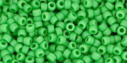TOHO Round 11/0 Tube 2.5" : Opaque Frosted Mint Green