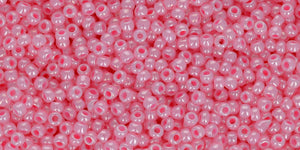 TOHO Round 11/0 Tube 2.5" : Dyed Ceylon Baby Pink