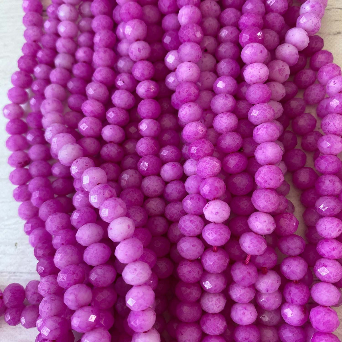 Agate Hot Pink Faceted 7mm Gemstone