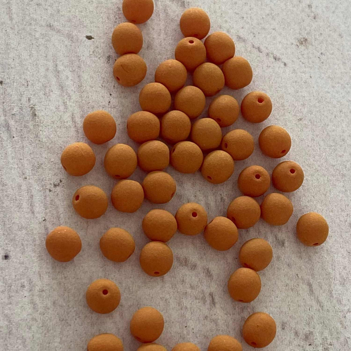 Czech Glass Preciosa Ornela 4mm Druk Autumn Collection Mustard 50pcs