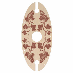 Sustainable Baltic Birch Designer Two Slide Stemware Wine Caddie Grapevine