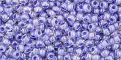 TOHO Seed Beads Round 11/0 Tube 2.5" Inside Color Crystal Lupine Lined