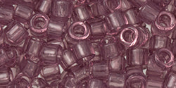 TOHO Round 8/0 Tube 2.5" Transparent Lt Amethyst