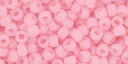 TOHO Round 8/0 Tube 2.5" Ceylon Frosted Innocent Pink