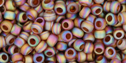 TOHO Round 8/0 Tube 2.5" Transparent Rainbow Frosted Smoky Topaz