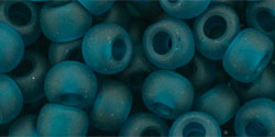 TOHO Seed Beads Round 3/0 Tube 2.5" Transparent Frosted Teal