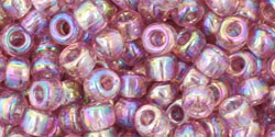 TOHO Round 6/0 Tube 2.5" Transparent Rainbow Lt Amethyst