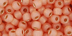 TOHO Round 6/0 Tube 2.5" Silver Lined Milky Peach