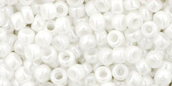 TOHO Round 8/0 Tube 2.5" Opaque Lustered White