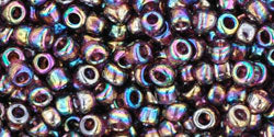 TOHO Round 8/0 Tube 2.5" : Transparent Rainbow Amethyst