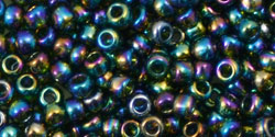 TOHO Seed Beads Round 8/0 Tube 2.5" : Transparent Rainbow Olivine