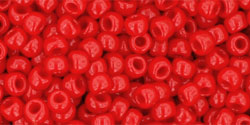 TOHO Seed Beads Round 8/0 Tube 2.5" Opaque Cherry