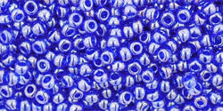 TOHO Round 11/0 Tube 2.5" : Transparent Lustered Cobalt