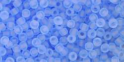 TOHO Seed Beads Round 11/0 Tube 2.5" Transparent Frosted Lt Sapphire