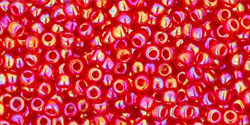 TOHO Seed Beads Round 11/0 Tube 2.5" Transparent Rainbow Ruby