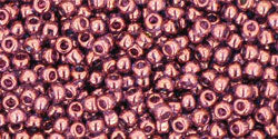 TOHO Round 11/0 Tube 2.5" : Gold Lustered Amethyst